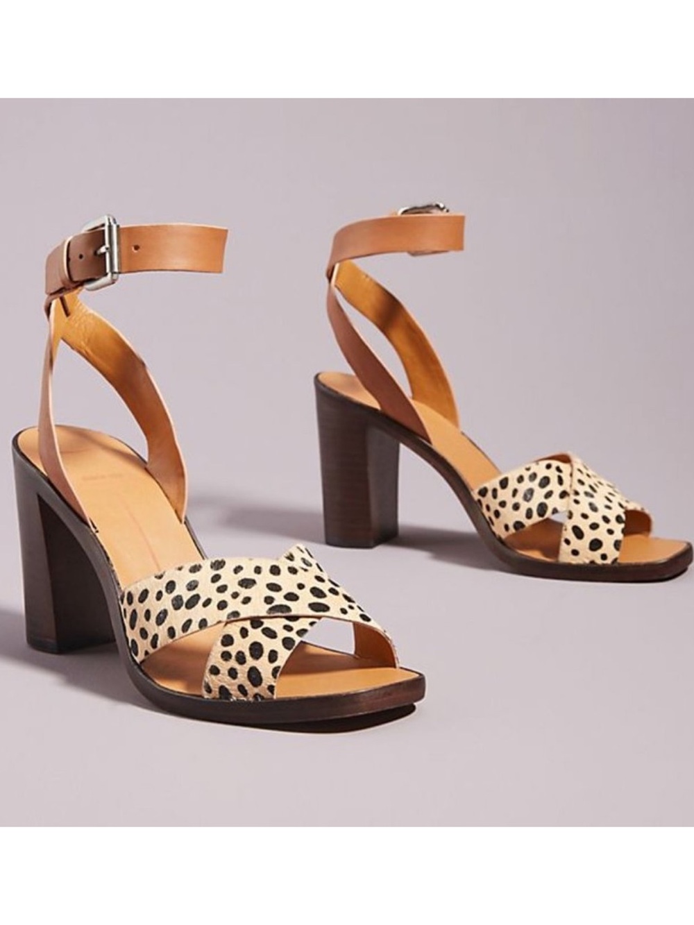 Dolce Vita Nala block heel leopard calf hair size 8.5 Animal Print